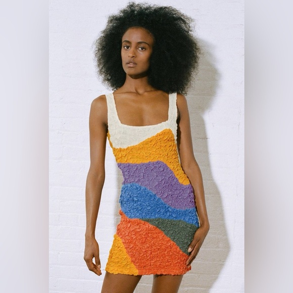 Mara Hoffman Dresses & Skirts - NWOT Mara Hoffman Laura Popcorn mini dress in Meadows Colorblock